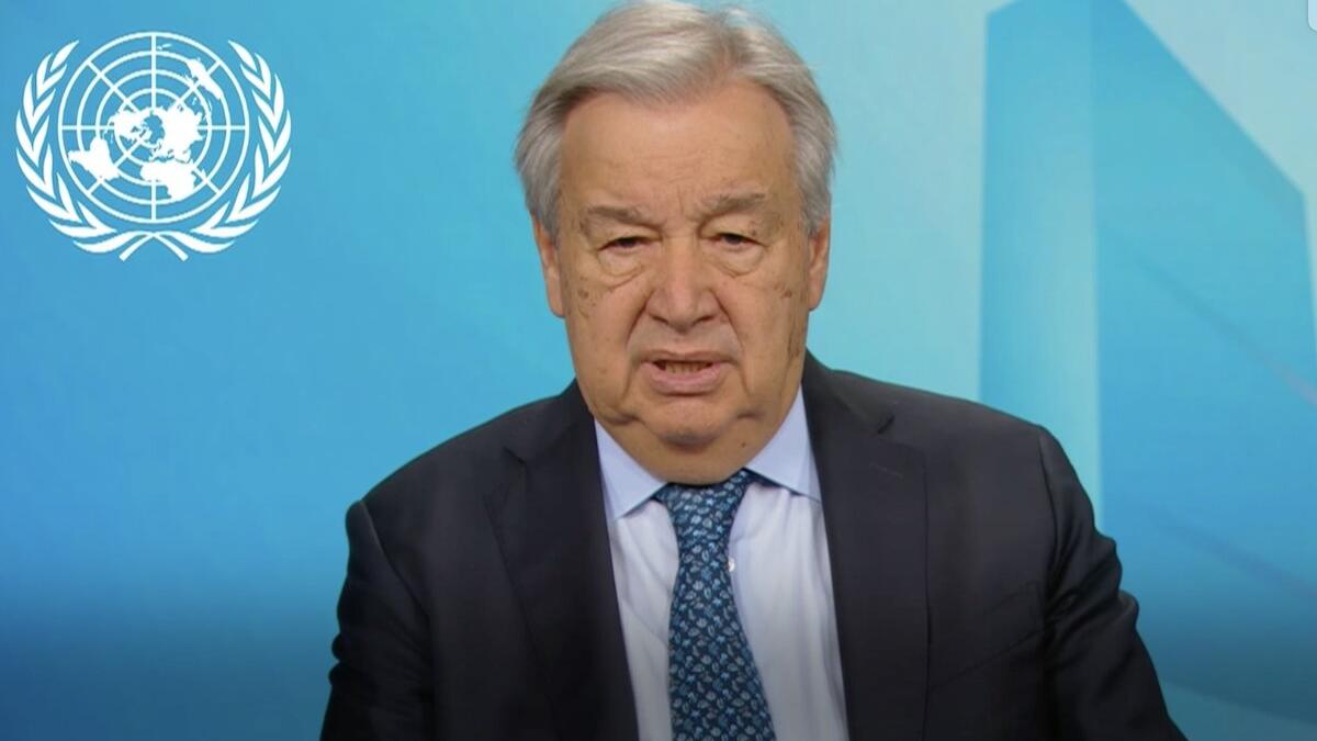 Une photo d'António Guterres, secrétaire général de l'ONU.